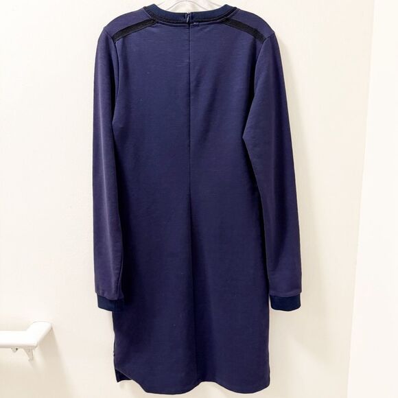 Scotch & Soda Maison Scotch Navy Long Sleeve Knit Dress Size L - Picture 2 of 5